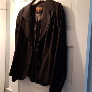 Lightweight Black subtle small pinstripe button